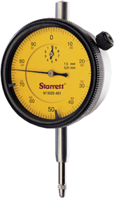 Starrett Dial Indicator (Range 20mm)(Graduation 0.01mm)(Dial Reading 0 - 100)