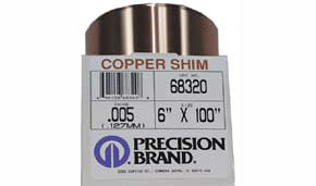 Copper Shim Stock 6