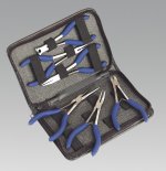 Mini Pliers Set with Zip Case 6pc Long Reach Stainless Steel