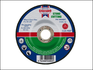 FAI1003SDC Cut Off Disc for Stone Depressed Centre 100 x 3.2 x 16mm