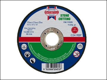 FAI1153S Cut Off Disc for Stone 115 x 3.2 x 22mm