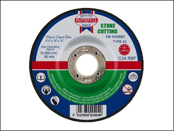 FAI1153SDC Cut Off Disc for Stone Depressed Centre 115 x 3.2 x 22mm