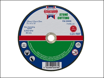 FAI2303S Cut Off Disc for Stone 230 x 3.2 x 22mm
