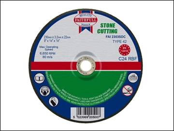 FAI2303SDC Cut Off Disc for Stone Depressed Centre 230 x 3.2 x 22mm