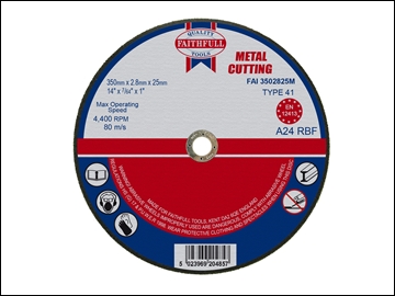 FAI3502825M Cut Off Disc for Metal 350 x 2.8 x 25mm