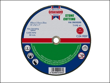 FAI3503525S Cut Off Disc for Stone 350 x 3.5 x 25mm