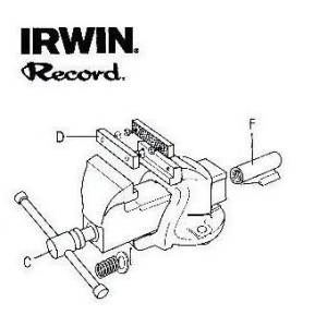 RECORD To Suit T1, No3, No4, No5, No6, No8 Vice Mainscrew, Handle, Nut, Pin, Spring, Washer