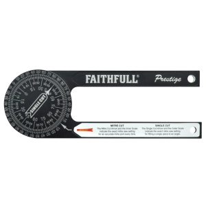 Prestige Mitre Saw Protractor Black Aluminium