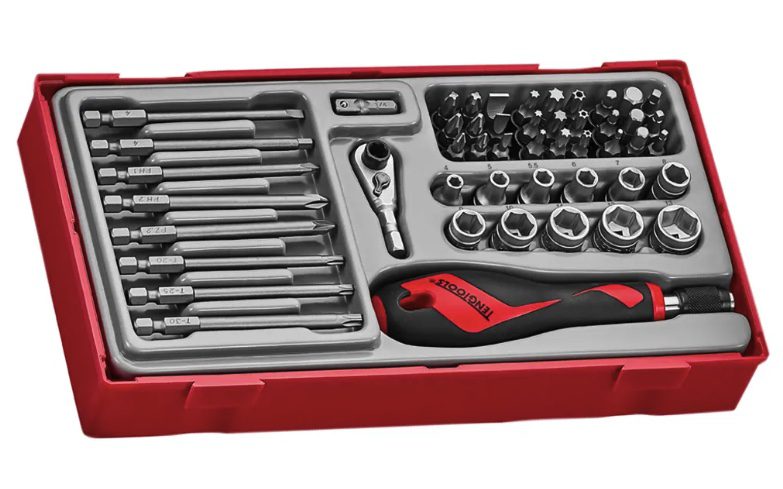 Teng Tools TTMDQ49 Bit & Quick Chuck Driver Set, 49 Piece - 1/4in Drive