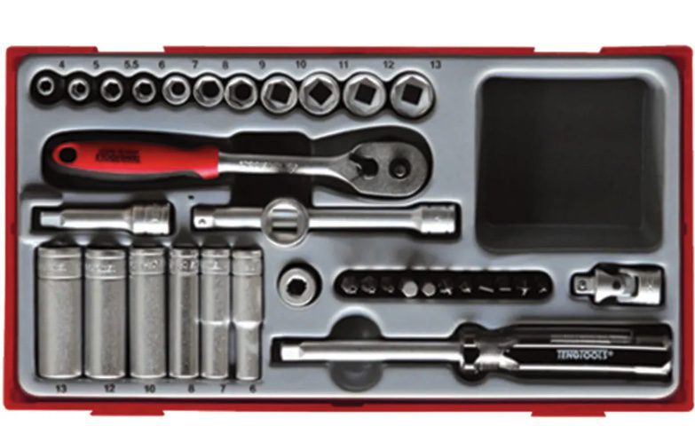 Teng Tools TT1435 4-13mm Socket Set, 35 Piece - 1/4in Drive