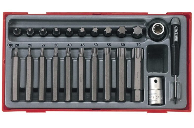 Teng Tools TTTX23 TX Bit Socket Set, 23 Piece - 1/2in Drive