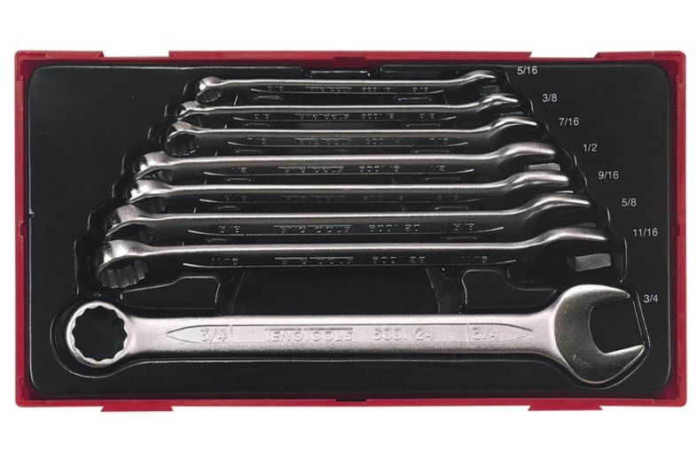 Teng Tools TT3592 A/F Combination Spanner Set, 8 Piece