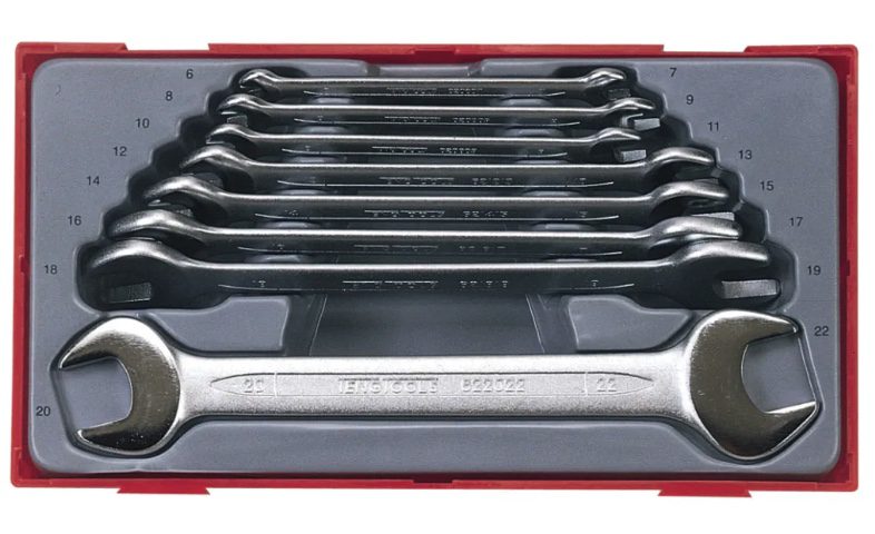 Teng Tools TT6208 Metric Open End Spanner Set, 8 Piece