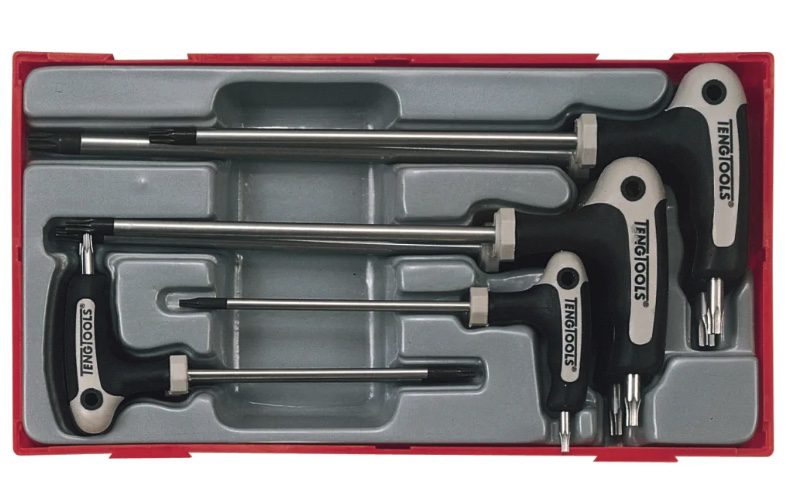 Teng Tools TTTX7 TX/TPX TORX T-Handle Screwdriver Set, 7 Piece
