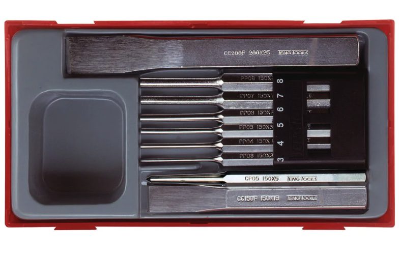 Teng Tools TTPC09 Punch & Chisel Set, 9 Piece