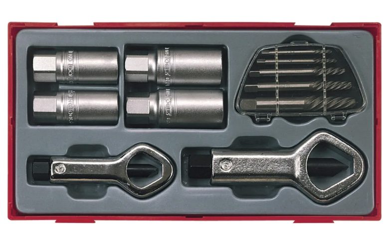 Teng Tools TTSN11 Stud & Nut Remover Set, 11 Piece