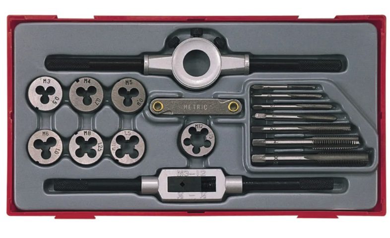 Teng Tools TTTD17 Rethreading Tap & Die Set, 17 Piece