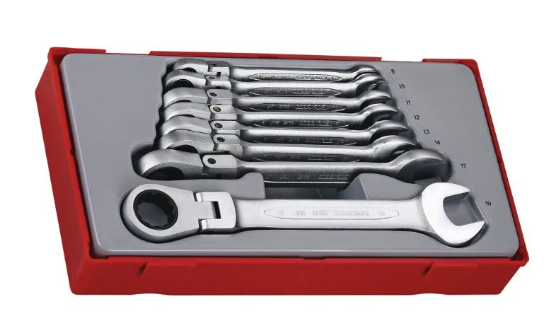 Teng Tools TT6508RF Flexible Ratchet Spanner Set, 8 Piece
