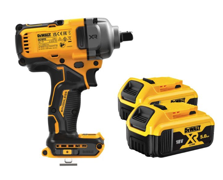 BL High Torque 1/2in Impact Wrench 18V 2 x 5.0Ah Li-ion