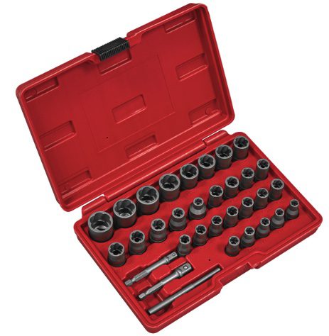 Slim Design Bolt & Nut Extractor Set 32pc