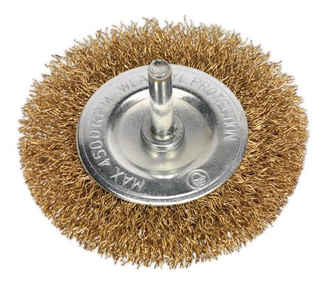 Crimped Flat Wire Brush with 6mm Shaft
