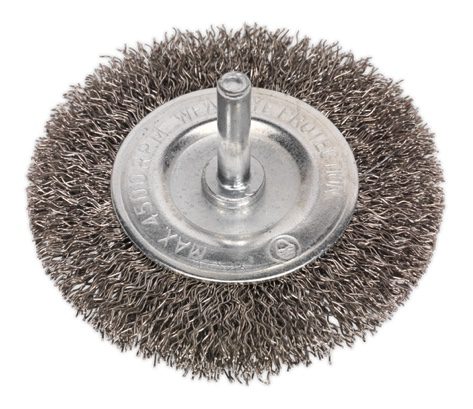 Crimped Flat Wire Brush with 6mm Shaft