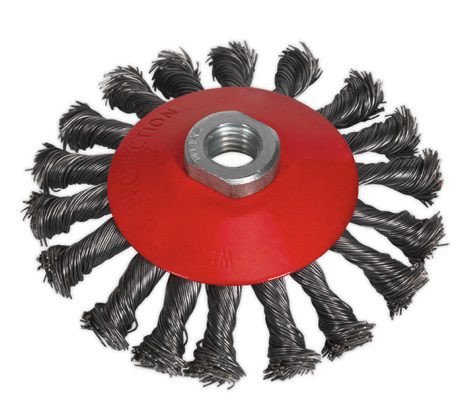 115mm Conical Wire Brush M14 x 2mm