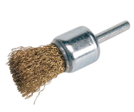 Flat Top Crimped Wire Decarbonising Brush 25mm