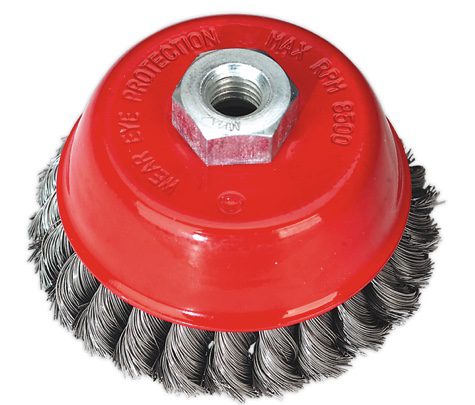 100mm Twist Knot Wire Cup Brush M14 x 2mm