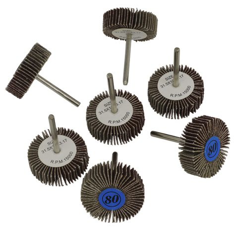 Rotary Tool Abrasive Flap Wheel Set 30mm 7pc