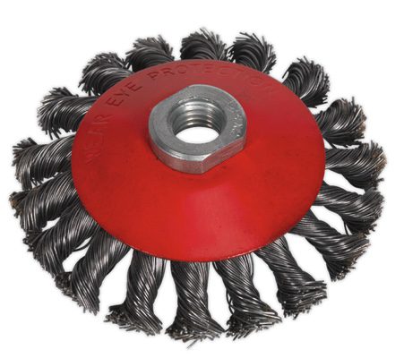 100mm Conical Wire Brush M10 x 1.5mm