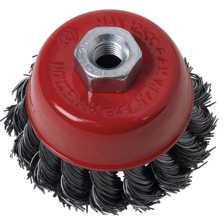 65mm Twist Knot Wire Cup Brush M10 x 1.25mm