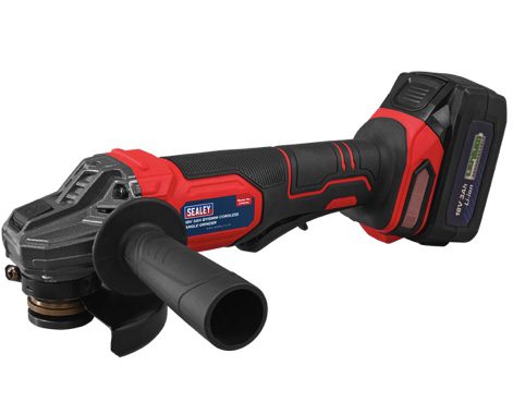 115mm Cordless Angle Grinder 18V 3Ah - Red