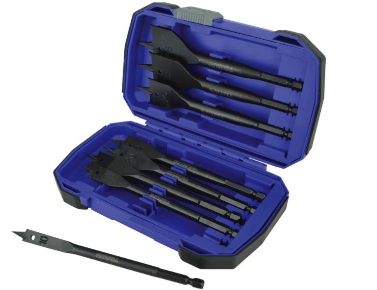 Impact Rated Flat Bit Set, 8 Piece