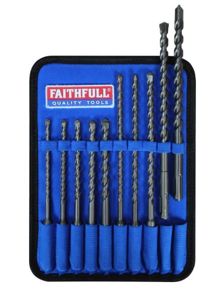 SDS Plus Drill Bit Set, 10 Piece