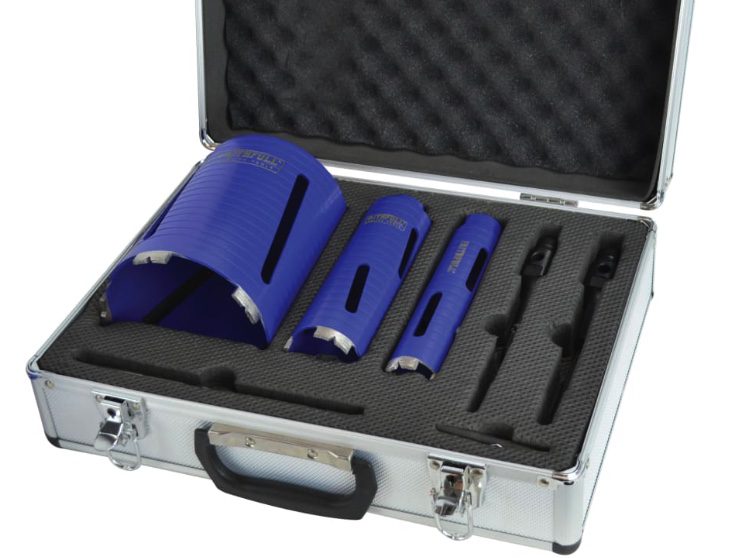Diamond Core Drill Kit & Case Set of 7