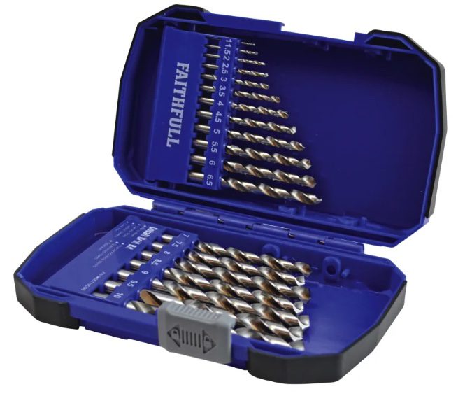 Cobalt HSS Drill Set M35 1-10mm 19 Piece