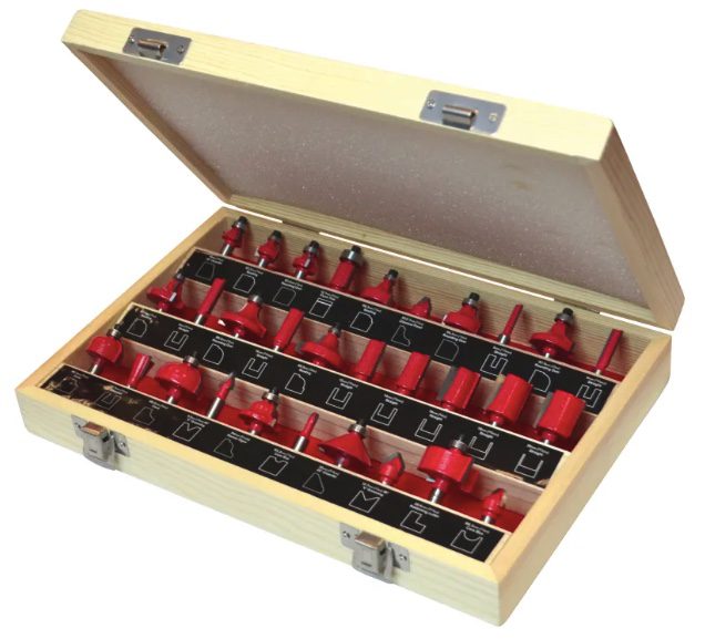 1/4in TCT Router Bit Set, 30 Piece