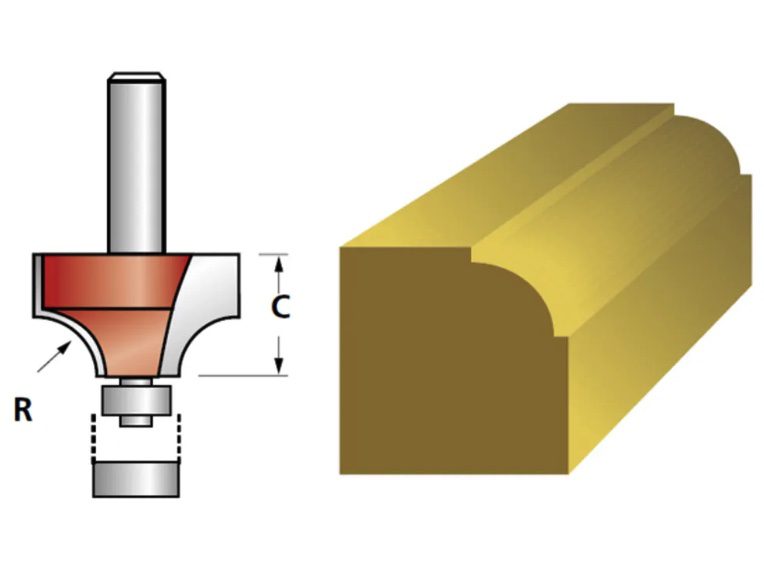 Ovolo Rounding Cutters, Router Bit TCT Rounding Over 1/4in Shank - Image 2
