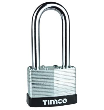 Laminated Padlock Long Shackle 50mm