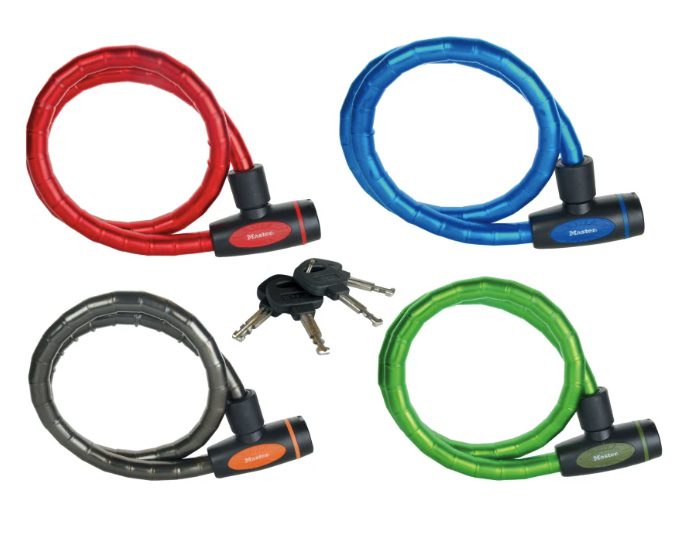 MasterLock Mixed Colour Keyed Armoured Cable 1m x 18mm (pkt x4)